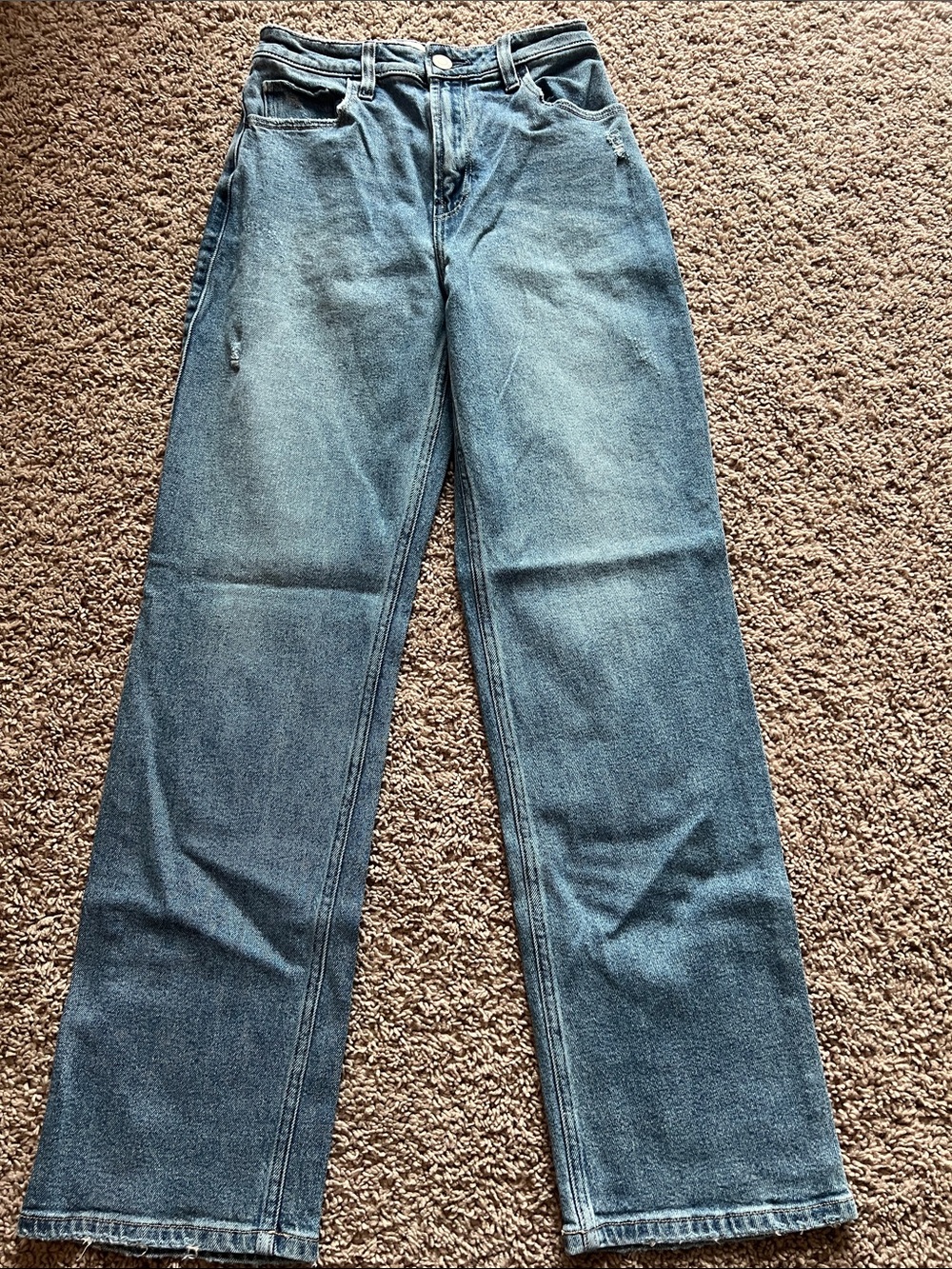 Hollister Ultra High-Rise Dad Jeans Straight Leg 00R w24R